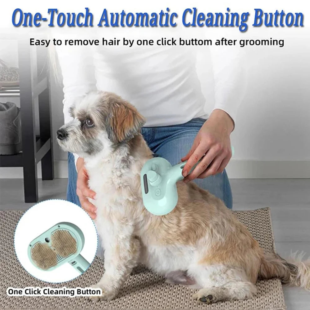 Pet Clean Steam Spray Dog Grooming Brush Unique Steam Brush For Dogs Luxury Grooming Brush Dog Steam Brush
