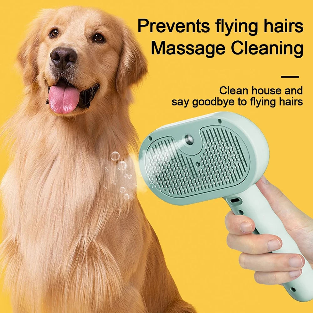 Pet Clean Steam Spray Dog Grooming Brush Unique Steam Brush For Dogs Luxury Grooming Brush Dog Steam Brush