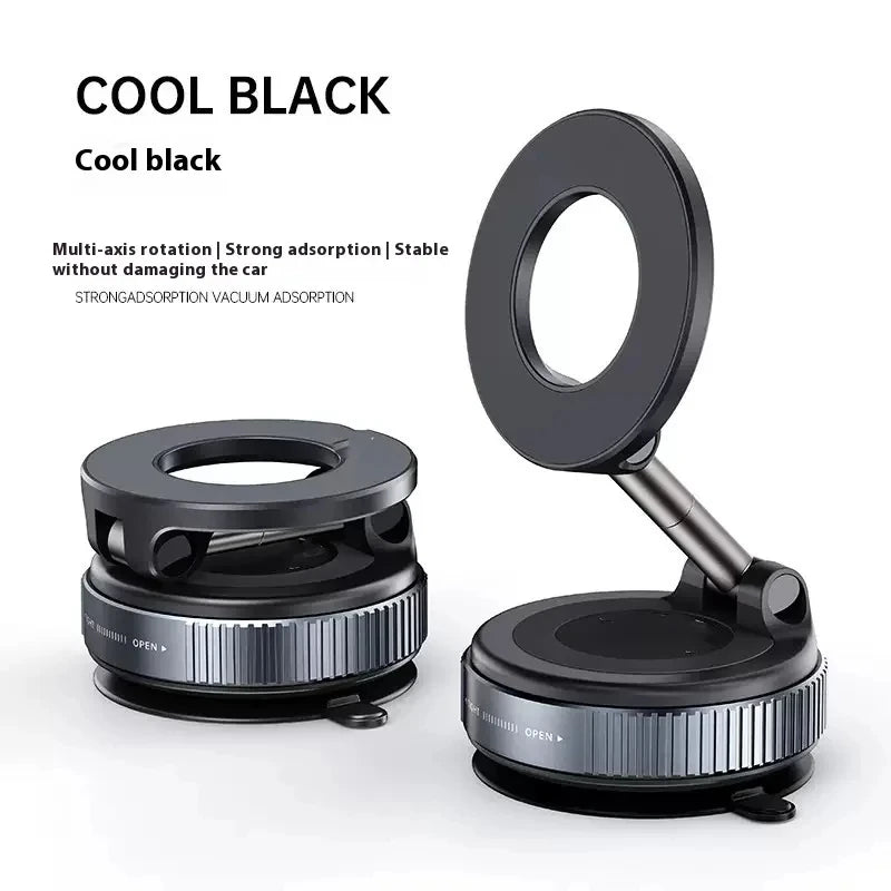 K007 Strong Magnetic Car Phone Holder Foldable Design 360° Adjustable Vacuum Mount for Car/Desk/Bathroom/Universal Use