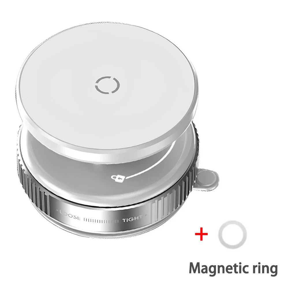 Magsafe Magnetic Vacuum Car Phone Holder, Intelligent Car Mount 360° Rotation Magnetic Vacuum Adsorption Suction Cup Bracket Car
