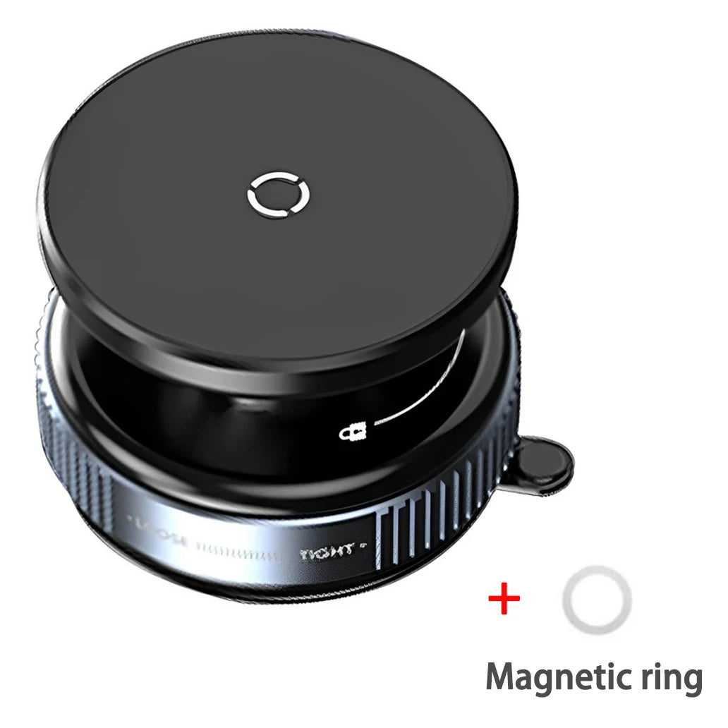 Magsafe Magnetic Vacuum Car Phone Holder, Intelligent Car Mount 360° Rotation Magnetic Vacuum Adsorption Suction Cup Bracket Car